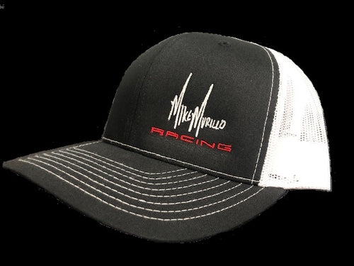 Black and White Mike Murillo Racing SnapBack Cap
