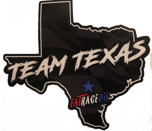 Team Texas Eat Race Die Color Decal $5